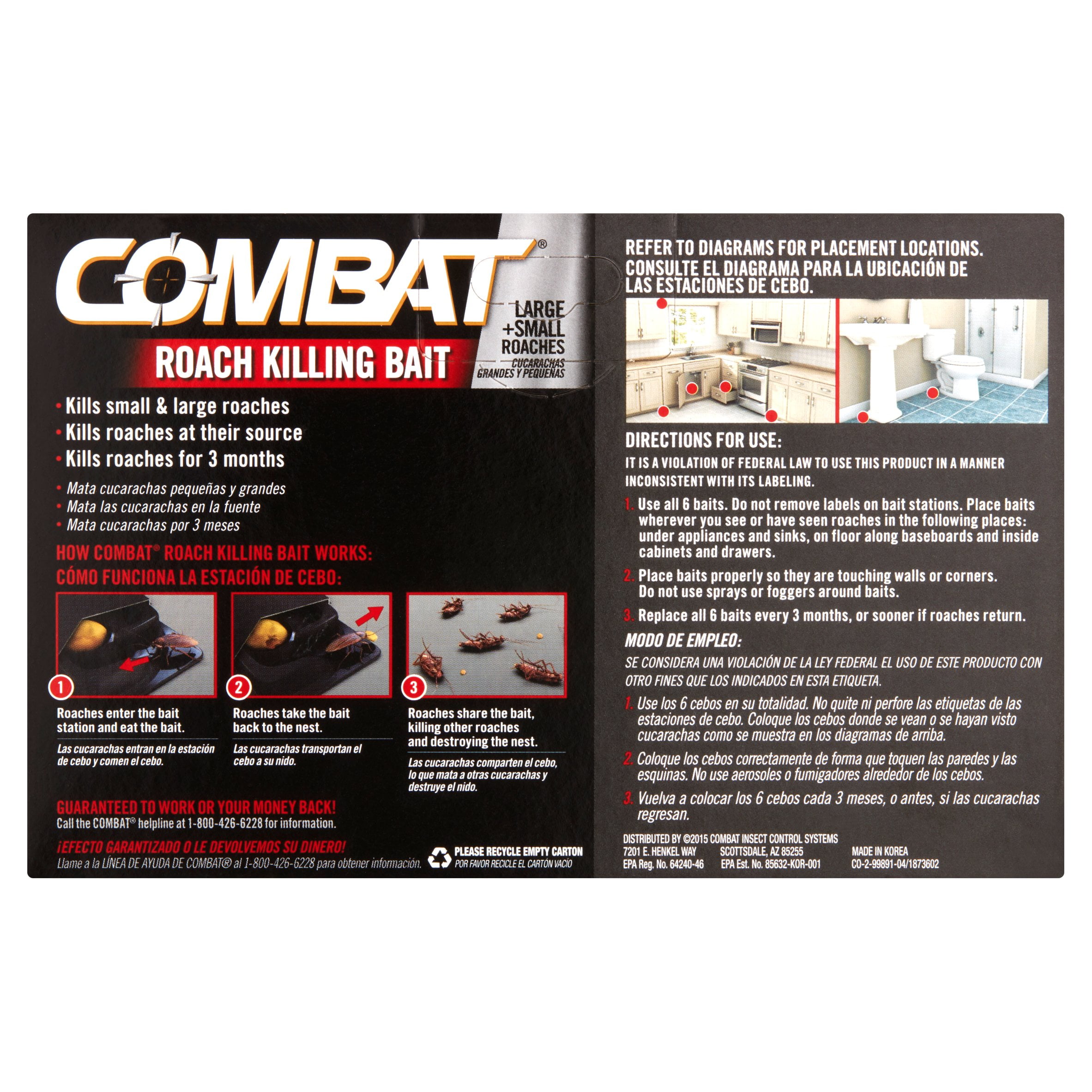 Combat Roach Killing Bait, 6 count, 0.21 oz Botanical Kinetics Exfoliant 5oz